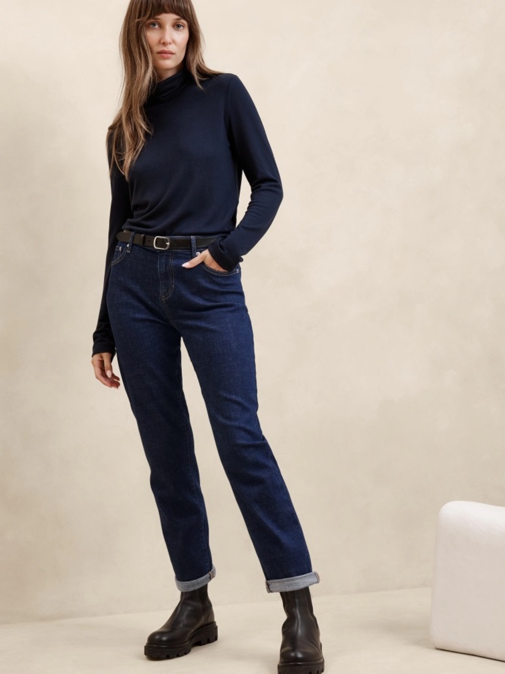 Banana Republic Dark Indigo Boyfriend Jeans